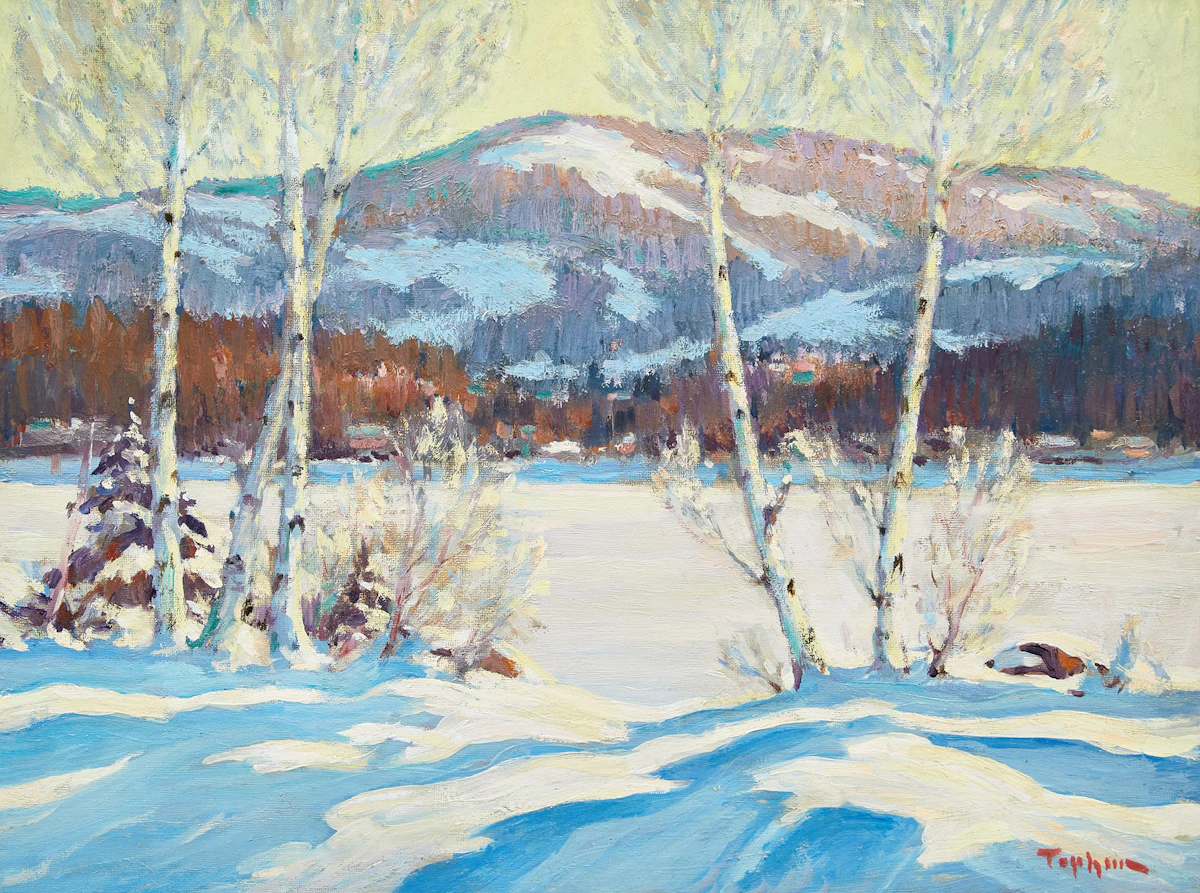 William Thurston Topham, Val Morin, Winter, oil on board