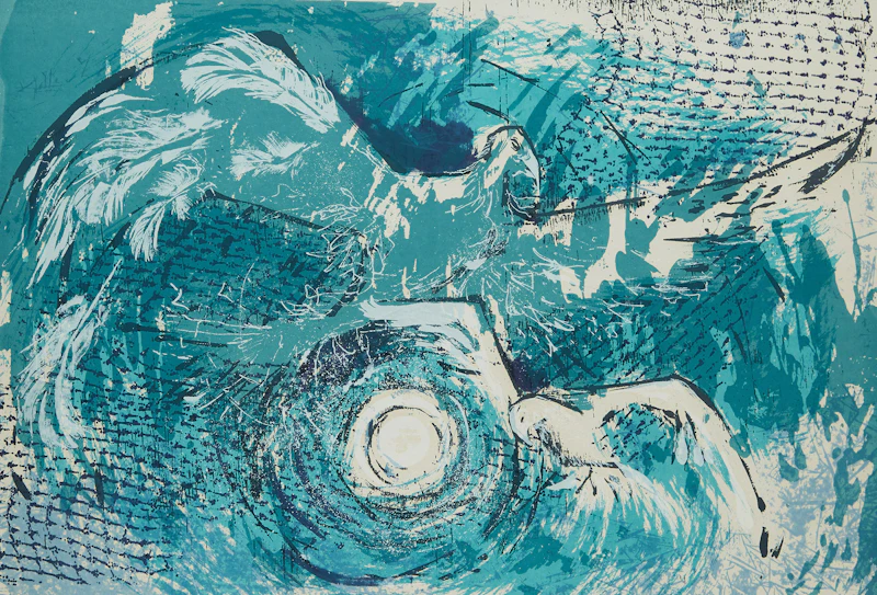 Anne Meredith Barry, Winter Bird, colour serigraph