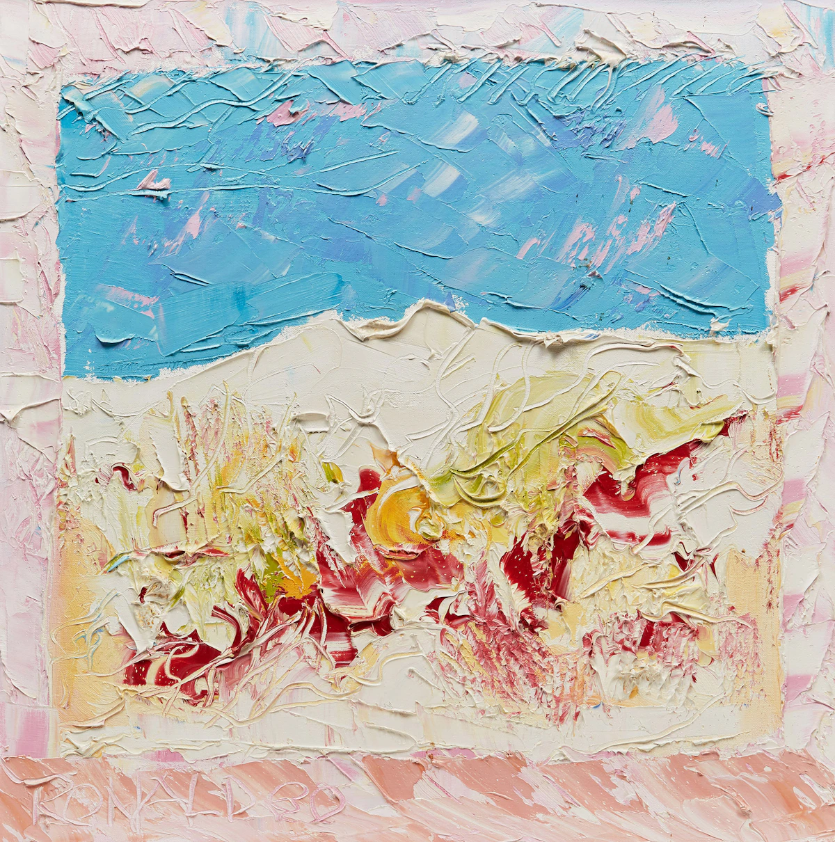 William Ronald, In a Little Spanish Town, oil on canvas, 1980