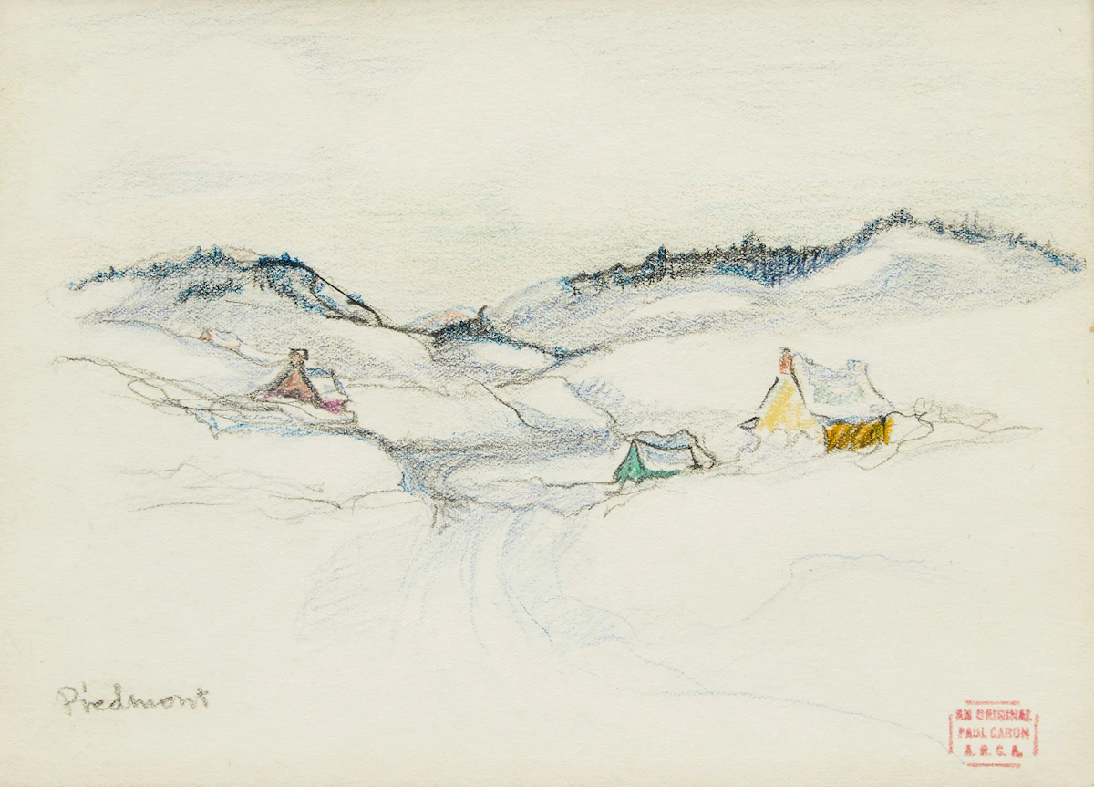 Paul Archibald Caron, Piedmont, pastel
