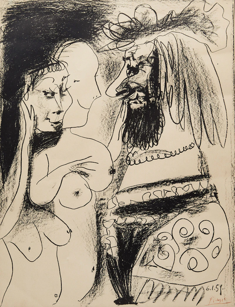 Pablo Picasso, Le vieux roi (Bloch 869; Mourlot 317), lithograph