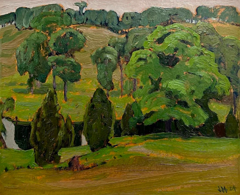 James Edward Hervey MacDonald, Gull River in Coboconk, oil on board