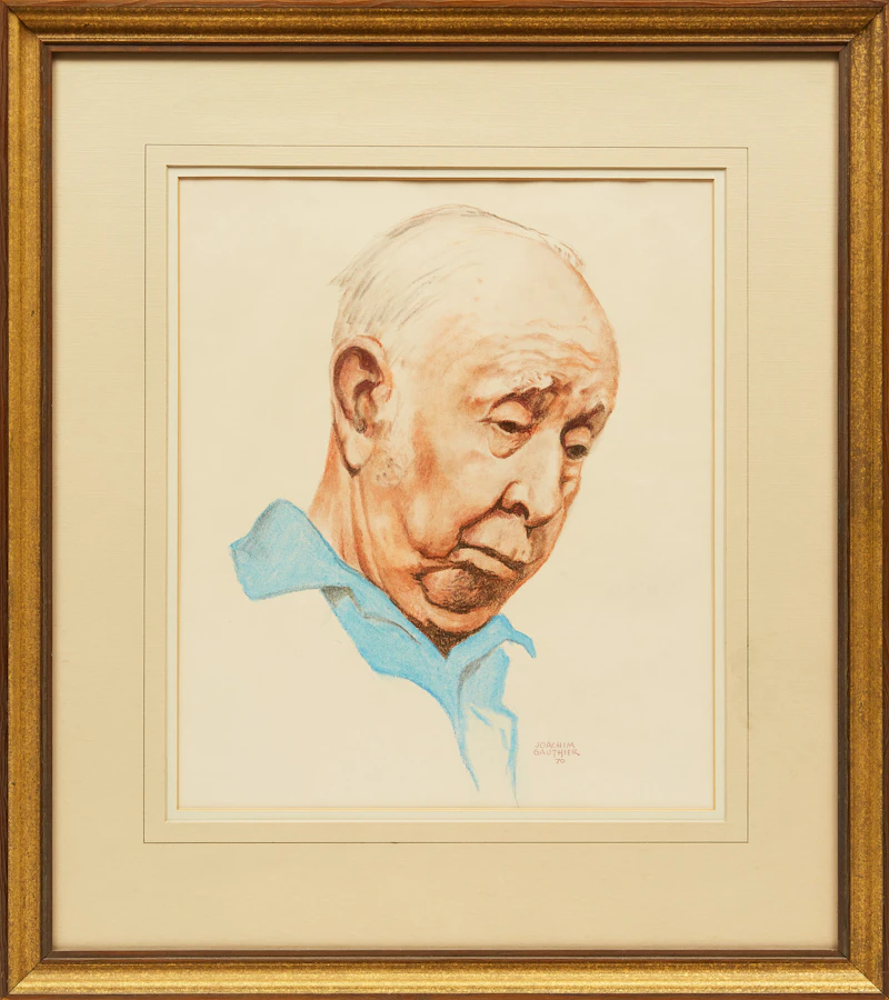 Joachim George Gauthier, Portrait of A.Y. Jackson, pastel, 1970 - view 2
