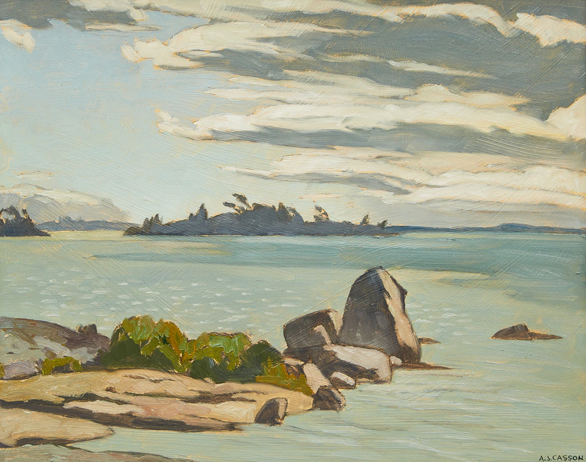 Alfred Joseph Casson, Georgian Bay, oil on board, 1981