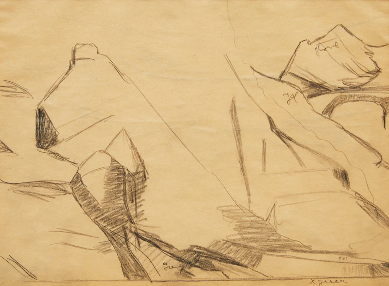 Lawren Stewart Harris, Mountains #3, 1929, pencil