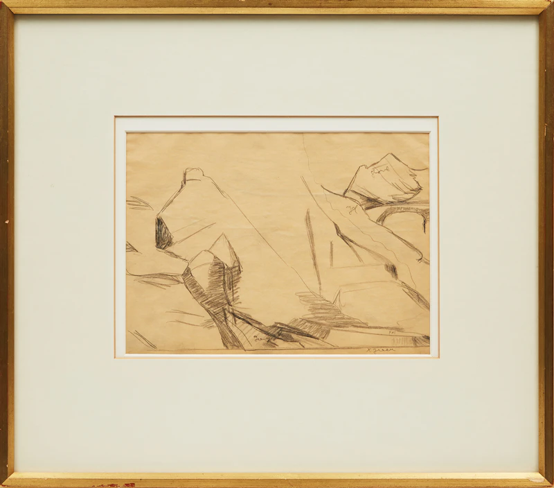 Lawren Stewart Harris, Mountains #3, 1929, pencil - view 2