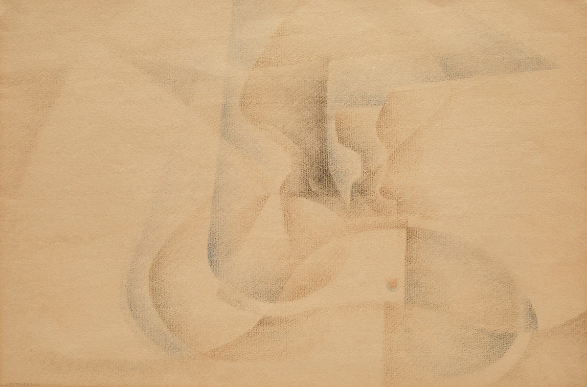 Lionel LeMoine FitzGerald, Abstract, 1953, crayon