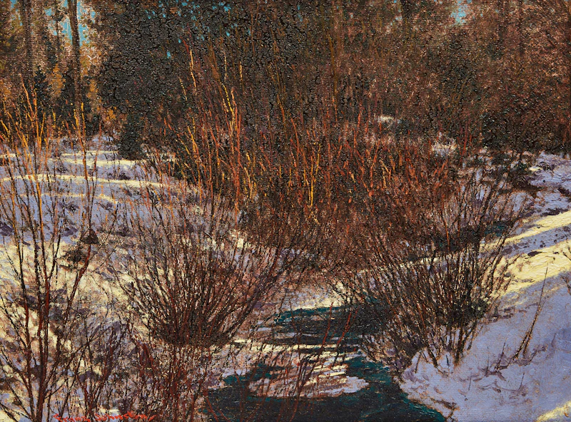 Frank Hans Johnston, The Valley Stream, oil on board