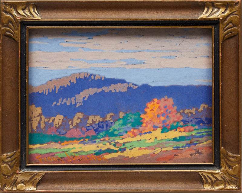 Frank Hans Johnston, Autumn in the Laurentians , gouache - view 2