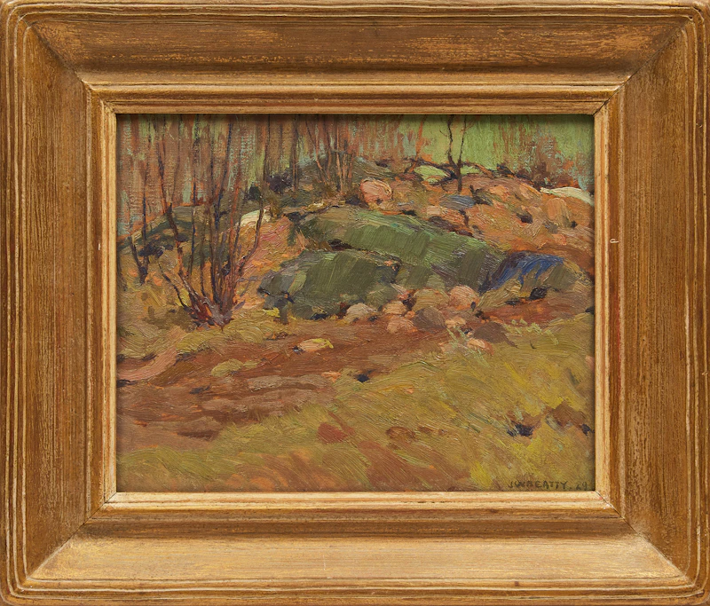 John William Beatty, Spring Landscape, oil on board, 1929 - view 2