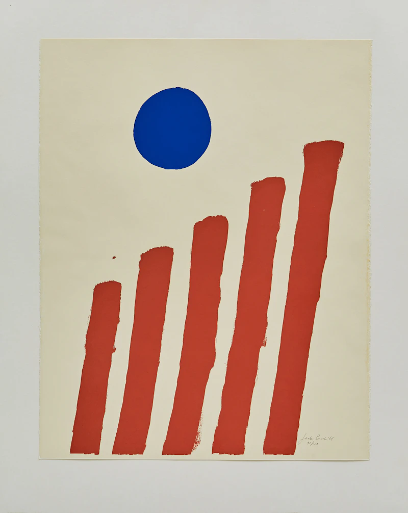 Jack Hamilton Bush, Red Stripes - New York, colour silkscreen, 1965 - view 2