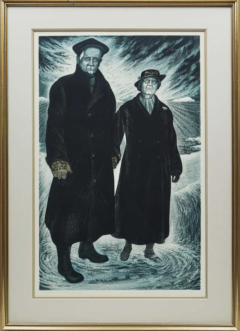 David Lloyd Blackwood, Captain Alb and Aunt Nance, etching, 1982 - view 2