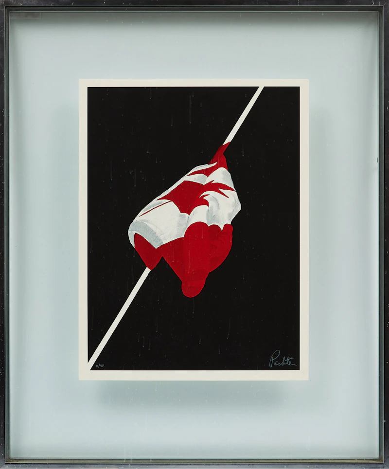 Charles Pachter, The Painted Flag, lithograph in colours, 1981 - view 2