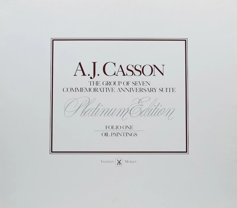 Alfred Joseph Casson, A.J. Casson: The Group of Seven Commemorative Anniversary Suite (Folio One: Oil Paintings), folio of seven photolithographic reproductions