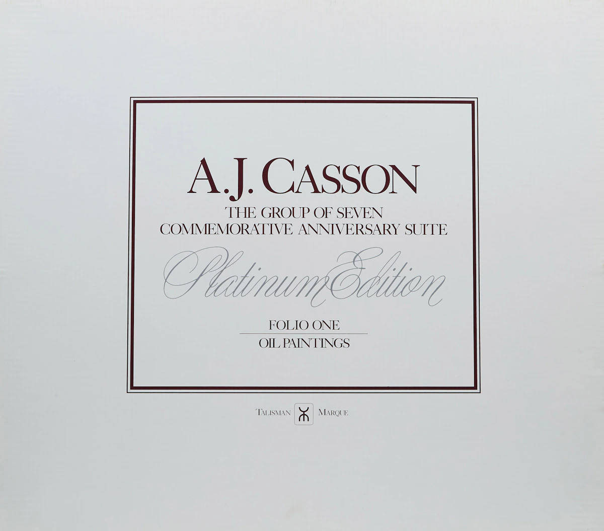 Alfred Joseph Casson, A.J. Casson: The Group of Seven Commemorative Anniversary Suite (Folio One: Oil Paintings), folio of seven photolithographic reproductions