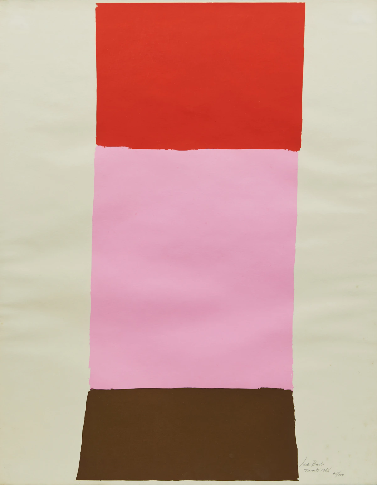 Jack Hamilton Bush, Orange, Pink, Brown, serigraph, 1965