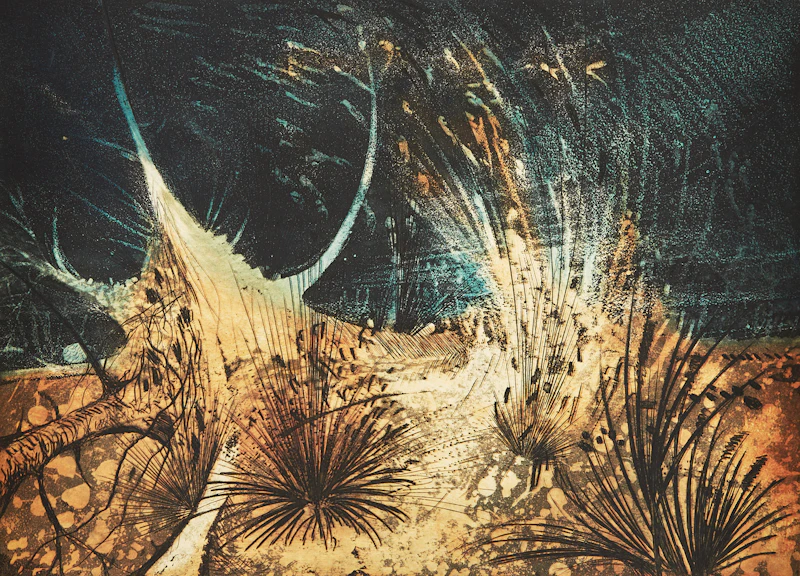 David Lloyd Blackwood, Beach Object, etching and aquatint in colours, 1966 - view 1