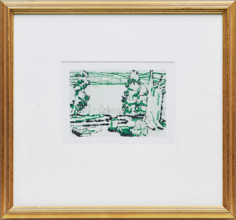 David Brown Milne, Painting Place, drypoint in colours - view 2
