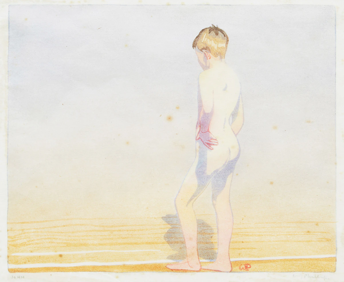 Walter Joseph Phillips, John, colour woodcut, 1928