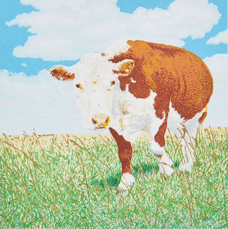 Joe Fafard, Hi, colour silkscreen