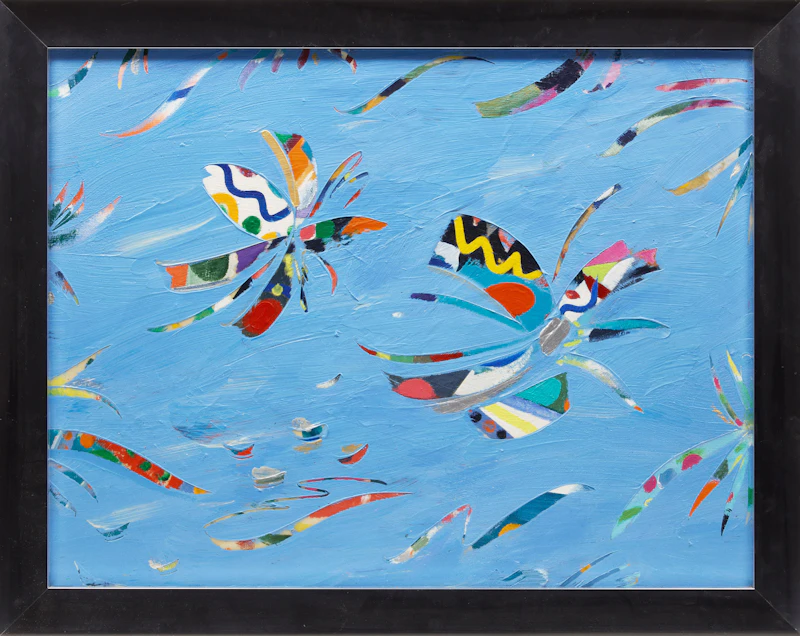 Paul Fournier, Blue Breeze from Amazonas Series, acrylic on canvas, 1992 - view 2