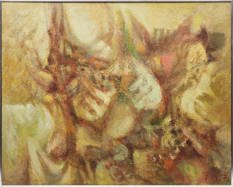 Michael Forster, Forster #11, oil on board, 1957 - view 2