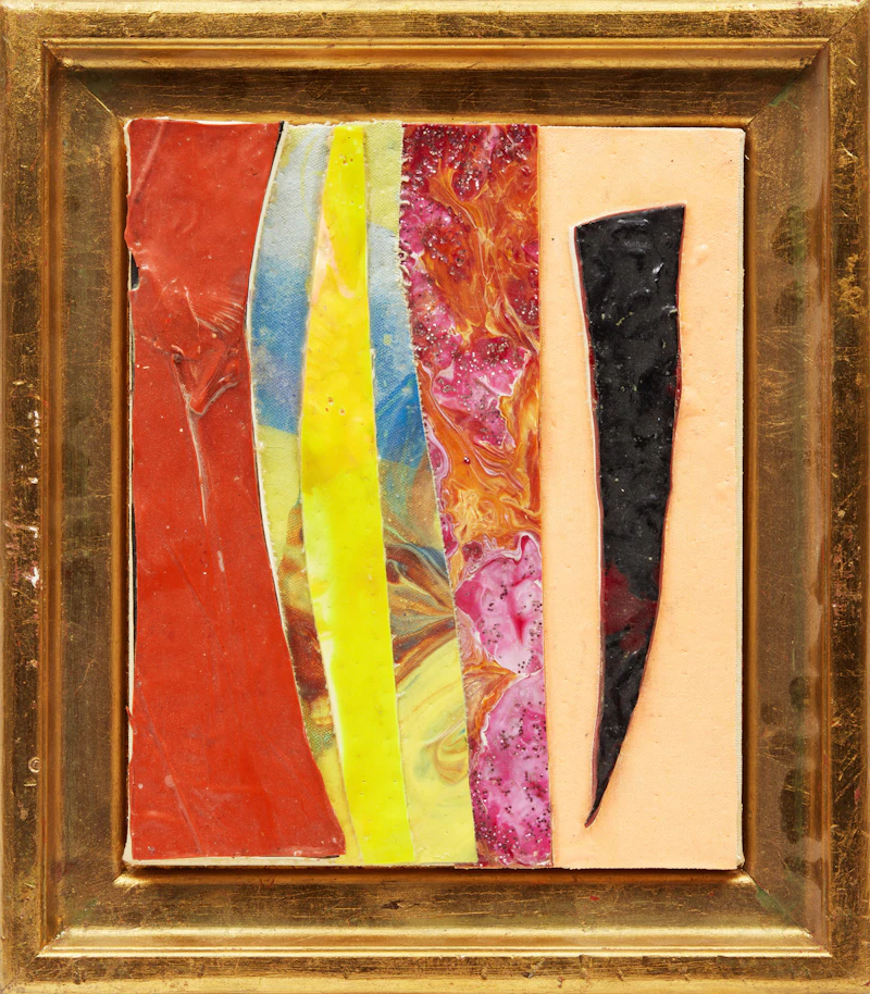 Graham Peacock, Original #28; Original #39, two acrylic and collage paintings on canvas, 2001 - view 2