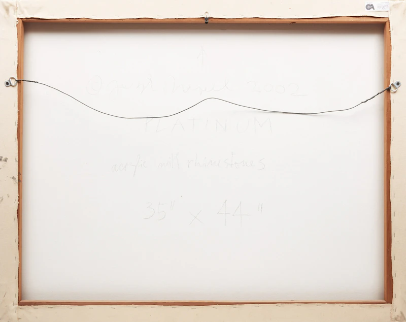 Joseph Drapell, Platinum, acrylic with rhinestones on canvas, 2002 - view 2