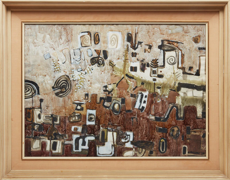 Jack Leonard Shadbolt, Untitled Abstraction, mixed media, 1956 - view 2