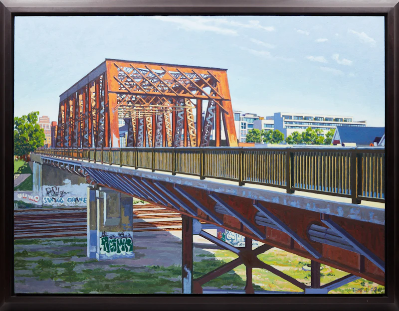 Chris Temple, Bathurst Bridge, oil on canvas - view 2