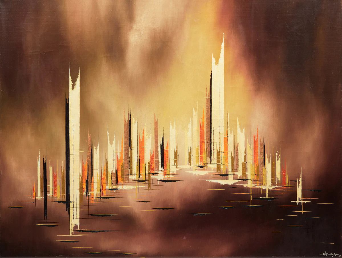 Ivan  Wheale, The Golden City, oil on canvas, 1962