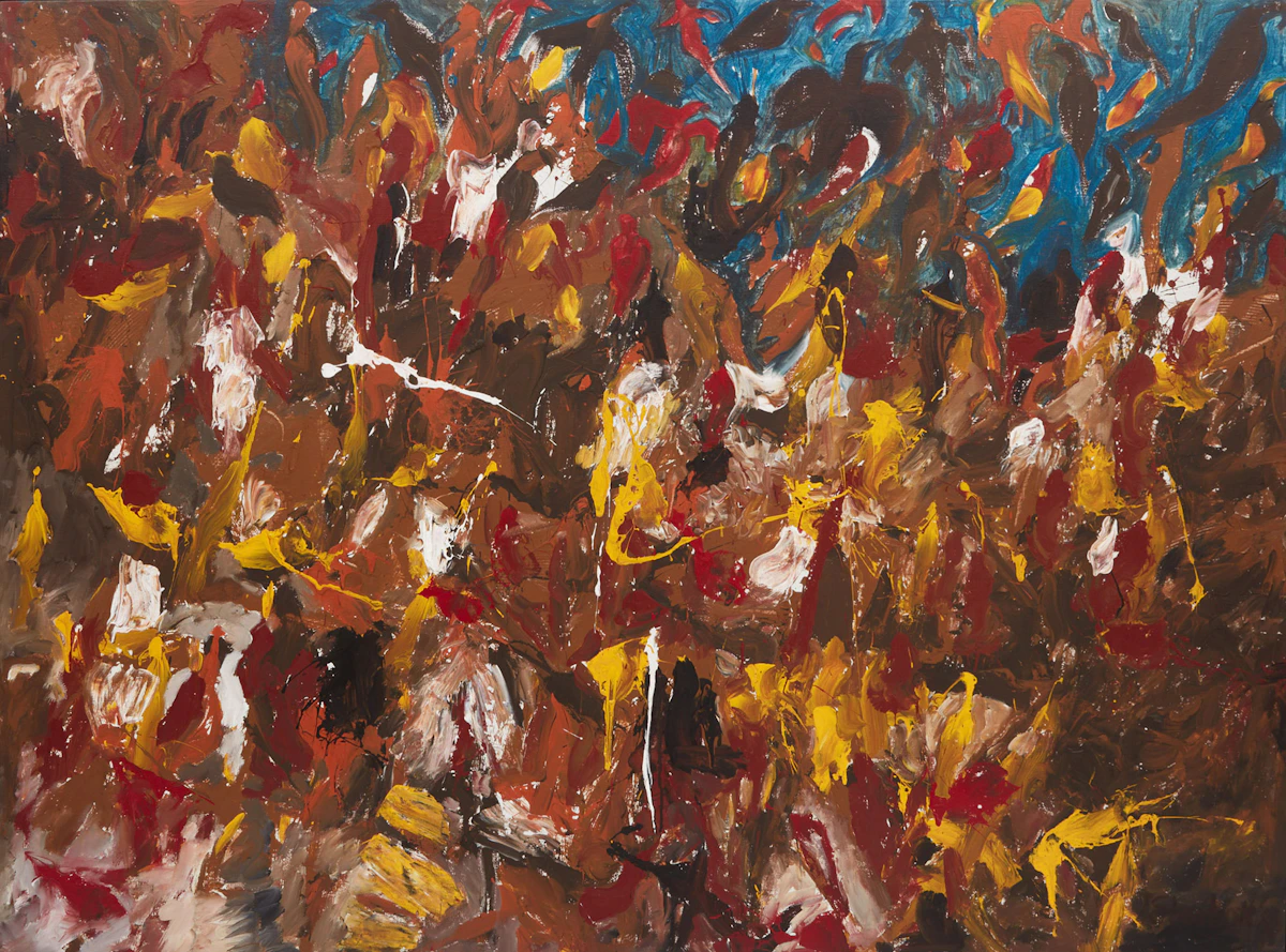 Jack Leonard Shadbolt, Of Birds and Bush #2, acrylic on canvas, 1980
