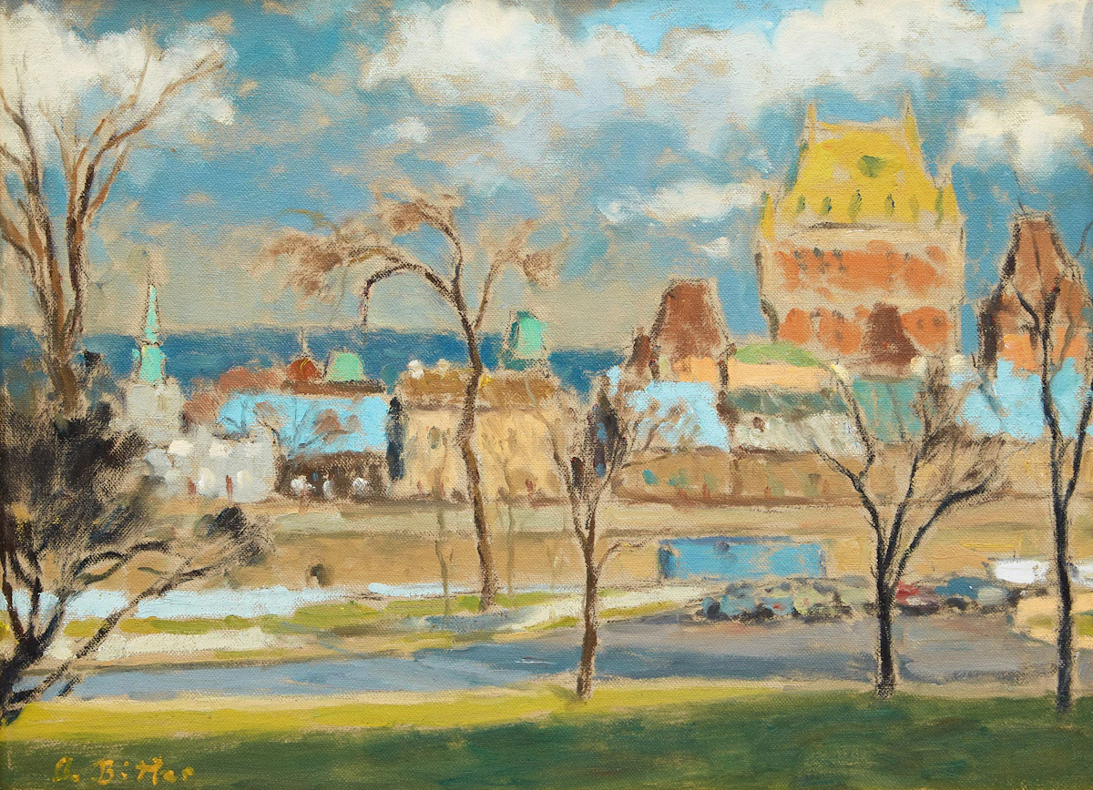 Antoine Bittar, Outside the Wall, Quebec, oil on canvas, 1987
