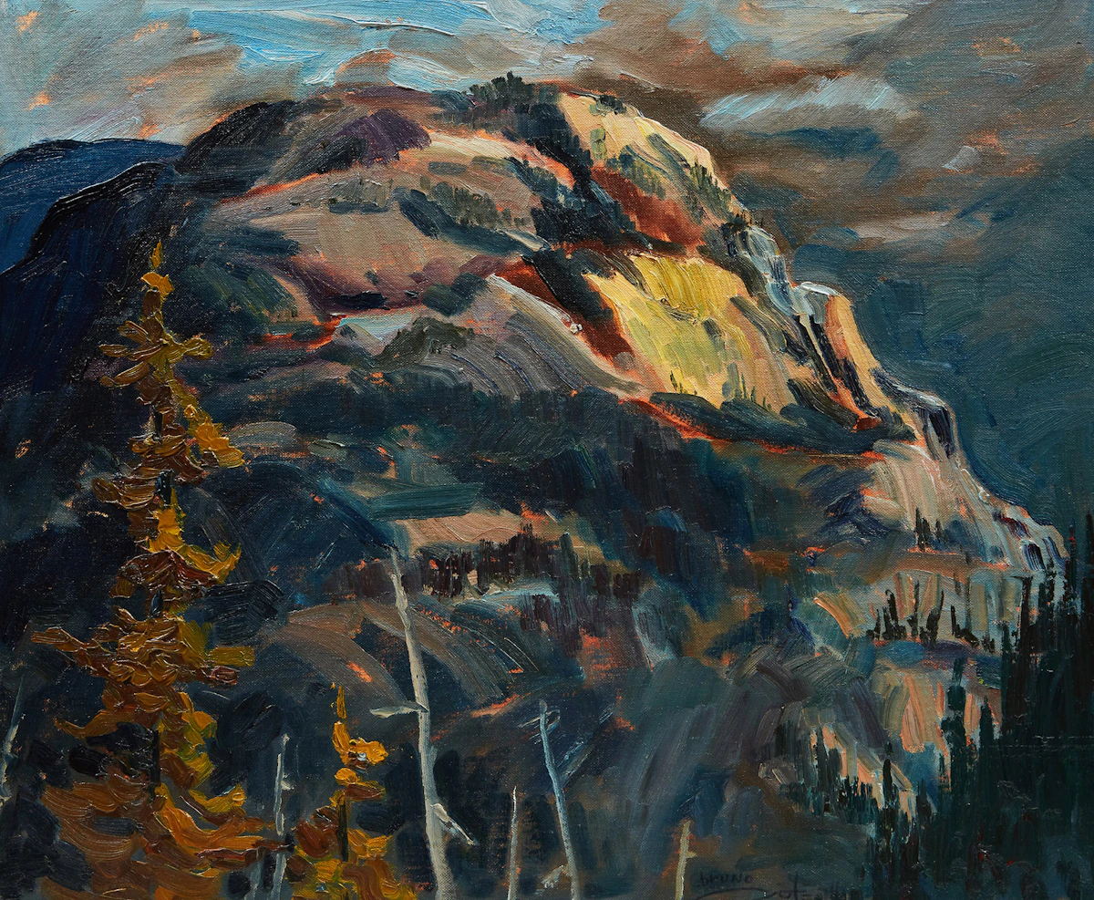Bruno Côté, L’Entrée du Parc de St-Urbain, oil on canvas
