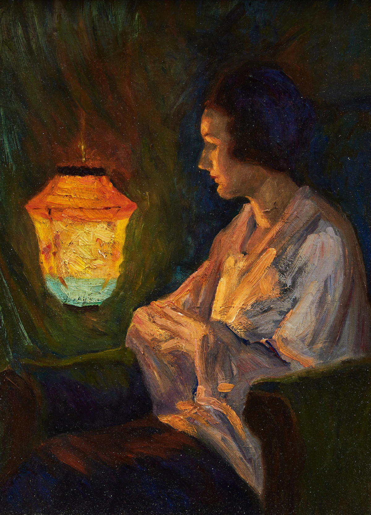 Paul Archibald Caron, Reflection, oil on board