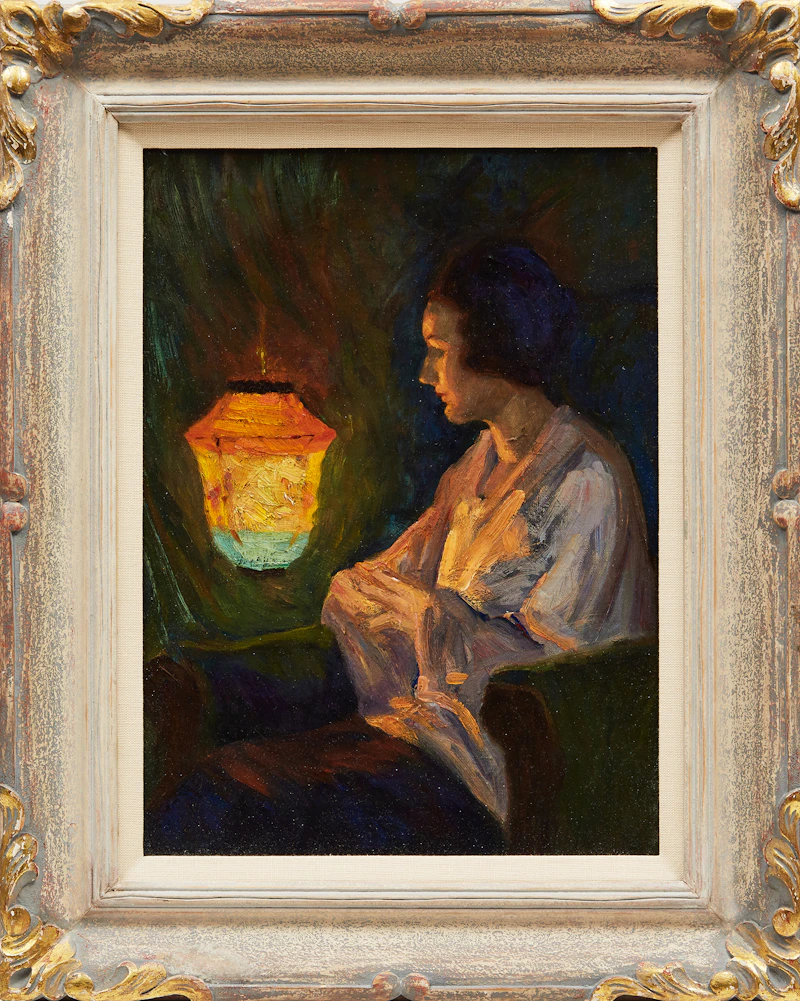 Paul Archibald Caron, Reflection, oil on board - view 2