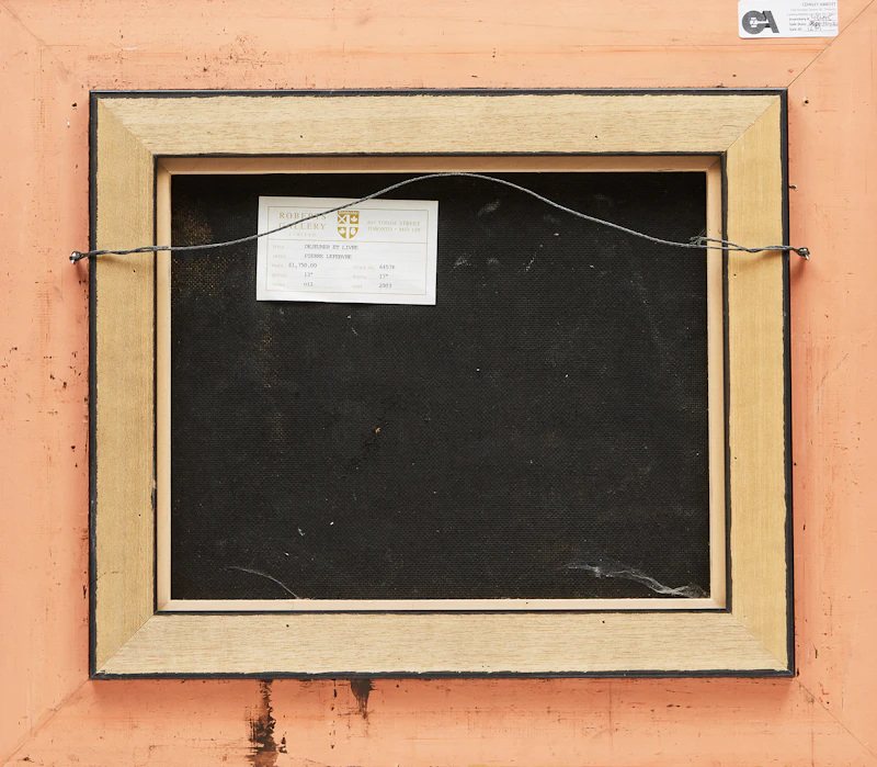 Pierre Lefebvre, Dejeuner et livre, oil on board, 2003 - view 3