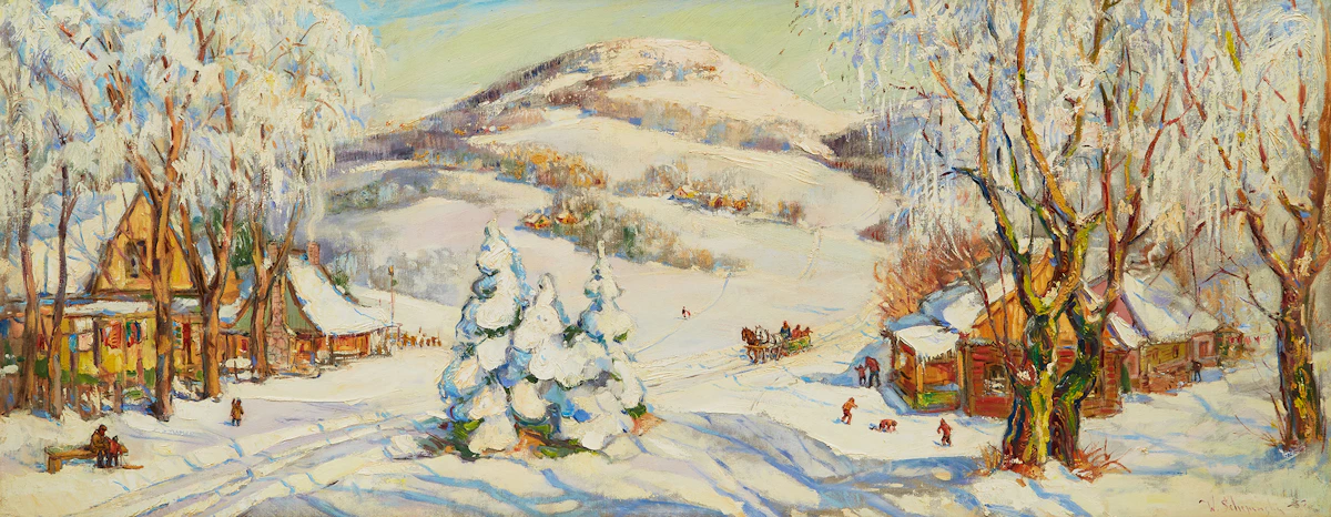 Wladimir Schepansky, Laurentian Vista, oil on canvas, 1957