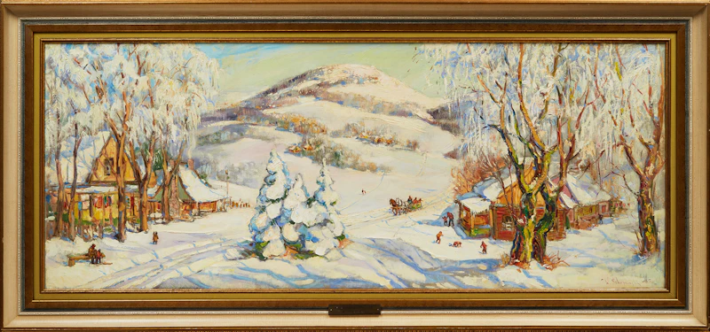 Wladimir Schepansky, Laurentian Vista, oil on canvas, 1957 - view 2