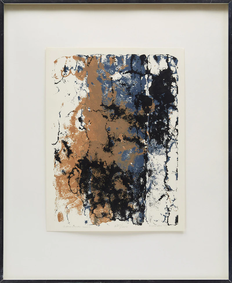 Jean Albert McEwen, Courbes de nuit, lithograph in colours, 1974 - view 2