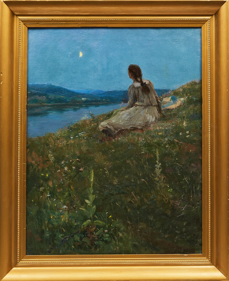 Frederick Simpson Coburn, Nocturne with Woman , oil on canvas - view 2