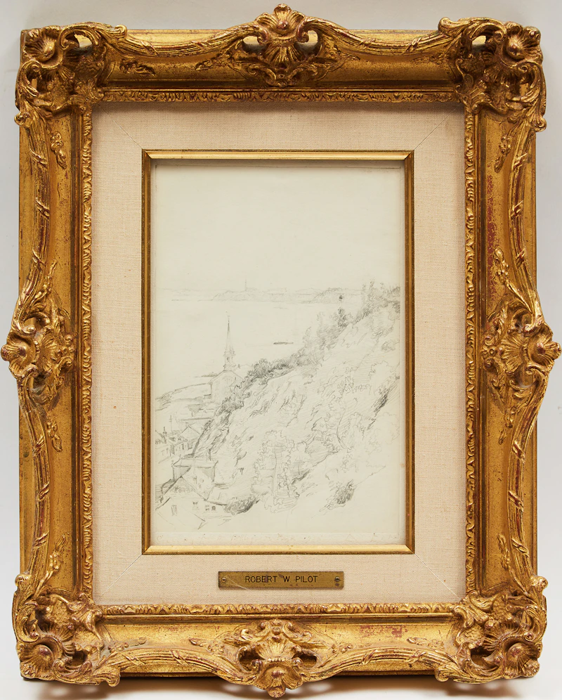 Robert Wakeham Pilot, Sillery from the Battlefields Park, pencil on paper, 1926 - view 2