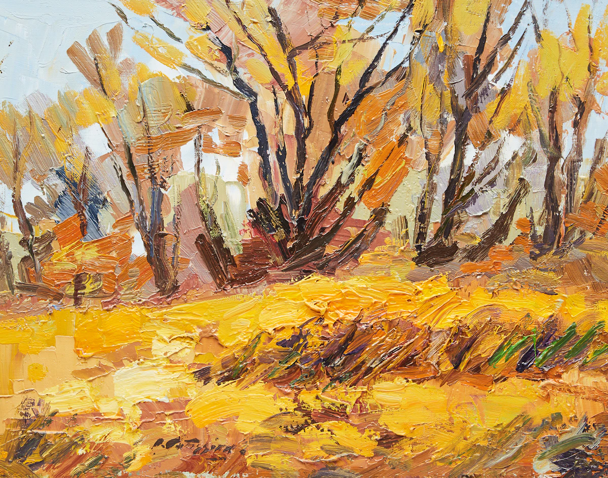 Armand Tatossian, Autumn Landscape, oil on canvas
