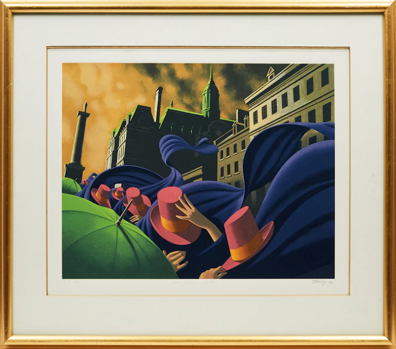 Claude Théberge, Place Jacques Cartier, lithograph, 1992 - view 2