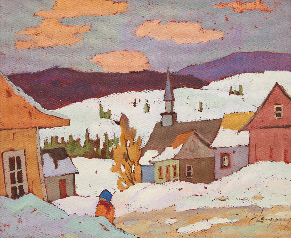 Claude Langevin, De Bon matin Laurentides , oil on canvas