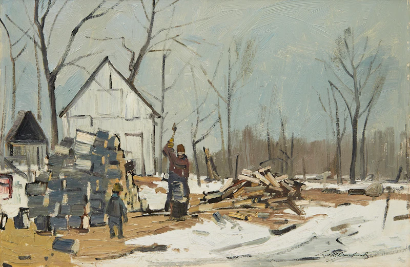 The Woodchopper, St. Placide, Quebec by George Lorne Holland Bouchard
