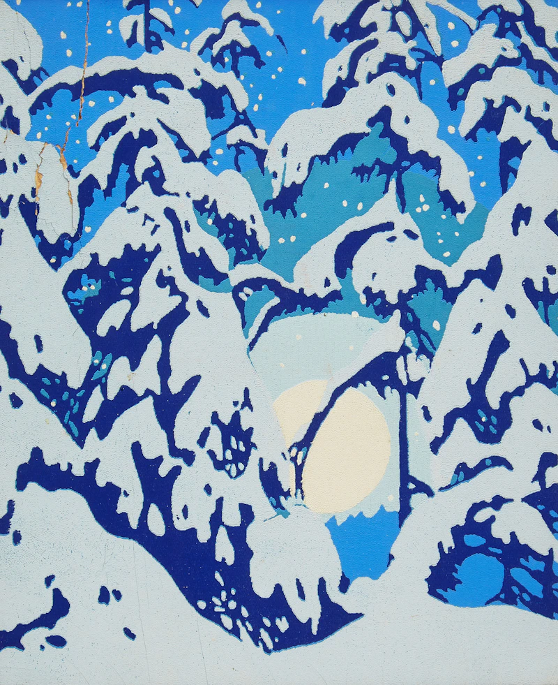 Alfred Joseph Casson, Untitled (Winter Trees), silkscreen