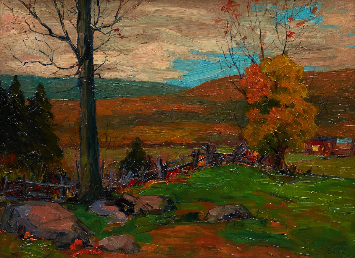 Paul Barnard Earle, Autumn Landscape, oil on canvas
