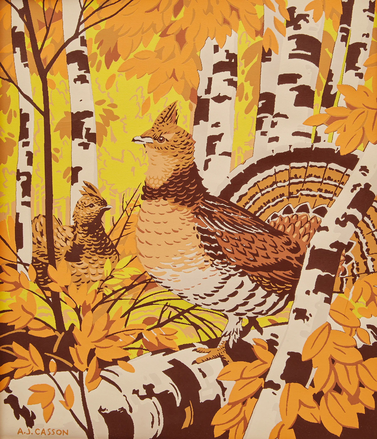 Alfred Joseph Casson, Grouse, silkscreen