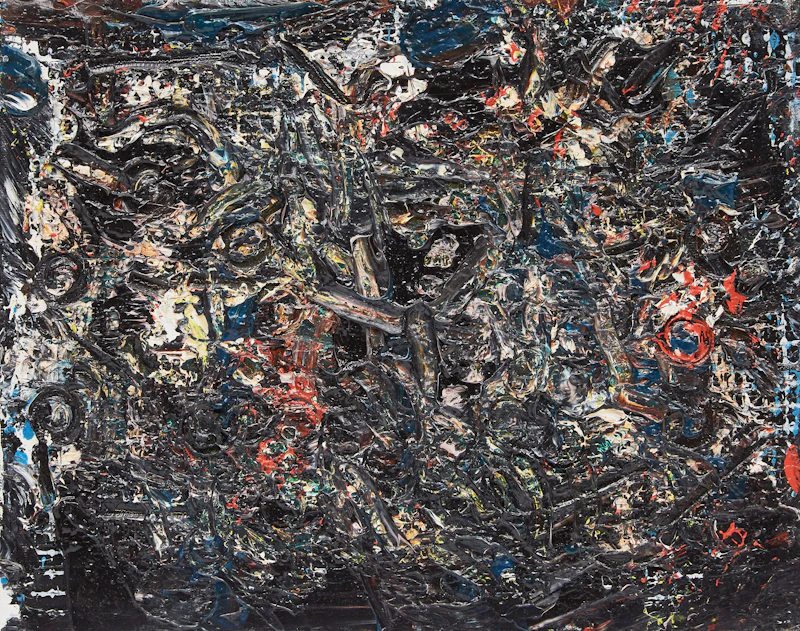 Duncan De Kergommeaux, Land Series #2/99; Untitled Abstraction, two paintings - view 1
